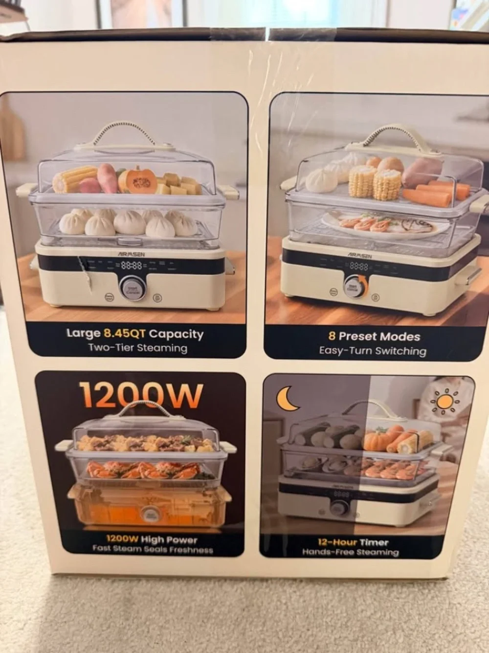 Glass Food Steamer for Cooking